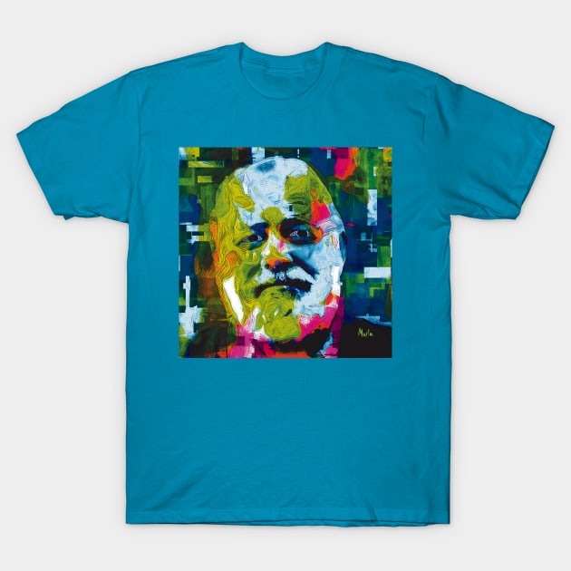 Ernest Hemingway V - Art by Zoran Maslic T-Shirt by Exile Kings 